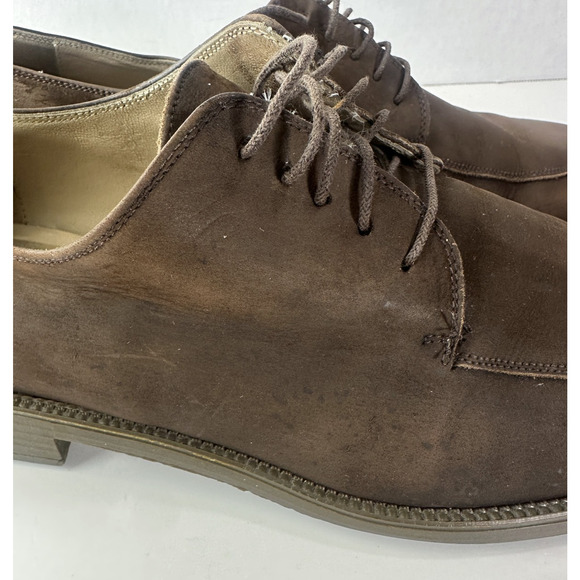 *Flawed Salvatore Ferragamo Men’s Brown Suede Leather Oxford Dress Shoes Size 10 main image 5